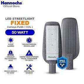 Hannochs Lampu Outdoor Led Streetlight Fixed 50W Cahaya Putih Pju
