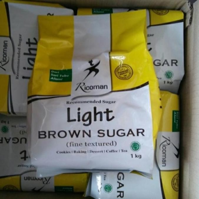 

Baru Ricoman Light Brown Sugar 1kg - Gula Merah Muda Lembut Untuk Baking & Dessert