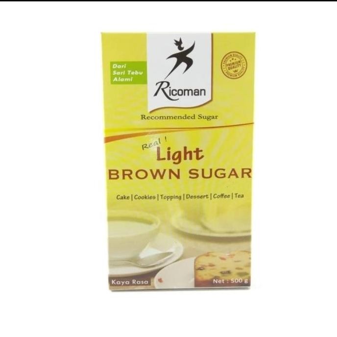 

Baru Ricoman Light Brown Sugar 500gr - Gula Coklat Baking & Minuman