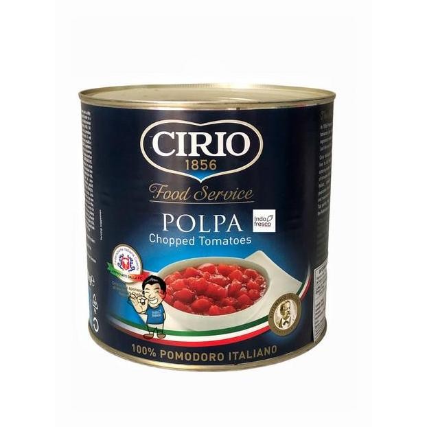 

Cirio polpa Chopped Tomatoes- Tomat Potong 2550 g