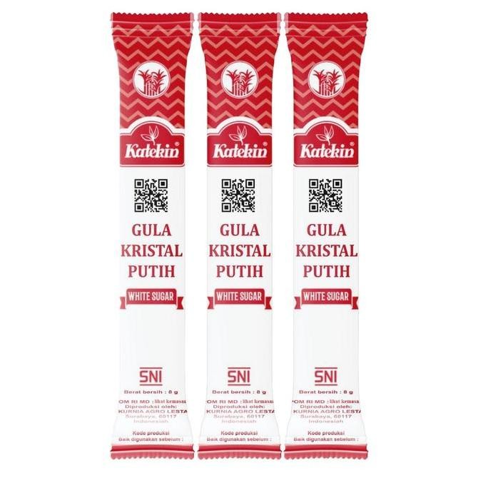 

Baru KATEKIN Gula Pasir Putih 6gr Isi 100pcs - Gula Sachet Praktis