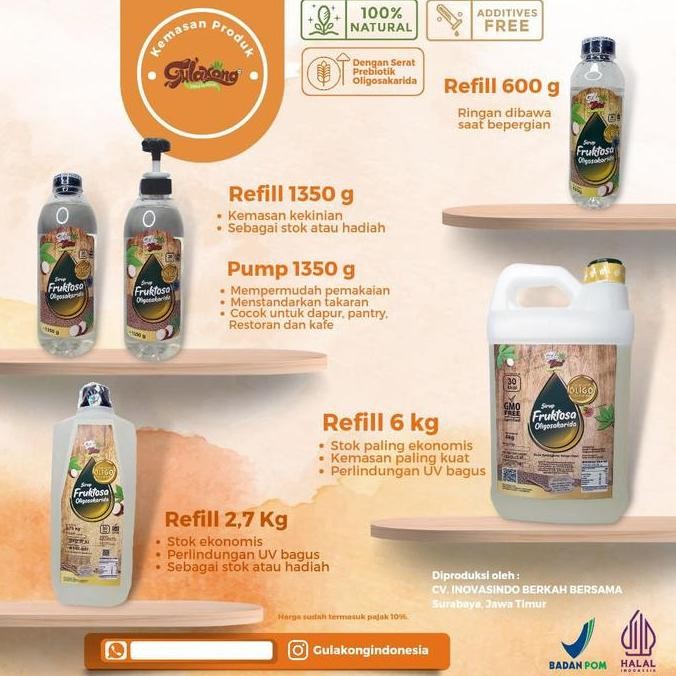 

Baru Gula Singkong Cair Gulakong Refill 1350g - Manis Sehat