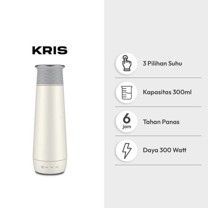 Kris 300 Ml Ketel Listrik Portable - Putih
