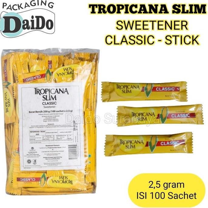 

Baru Tropicana Slim Classic Sweetener Stick 100 Sachet | Gula Diet Rendah Kalori