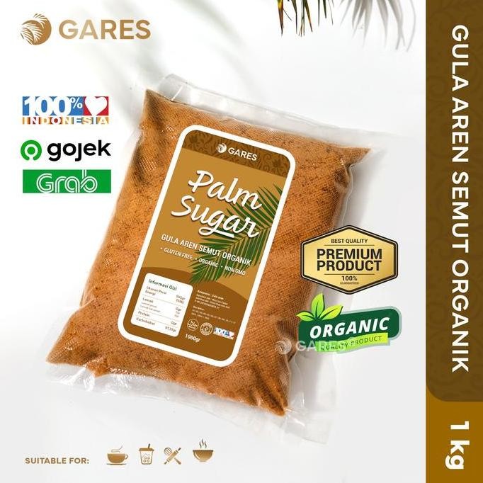 

Baru Gula Aren Bubuk Organik 1kg - Palm Sugar Gares Premium