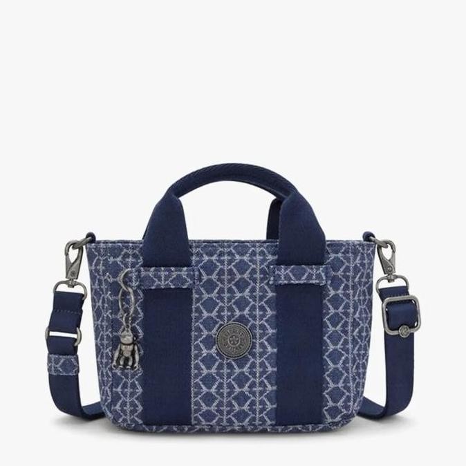Kipling Ritta Mini Shoulder Bag Tas Selempang Wanita - Signature Denim