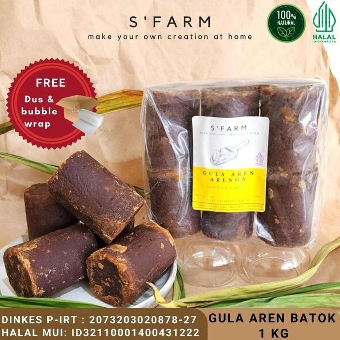 

Baru 1kg Gula Nira Aren Kawung Asli 100% Alami - Bukan Gula Kelapa | S'FARM