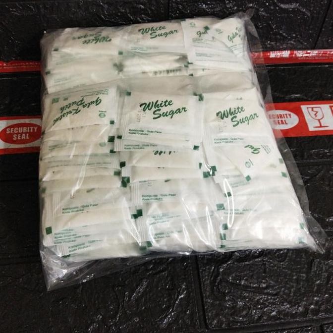 

Baru Gula Putih Sachet Isi 125pcs / Pack - Gula Kristal Praktis