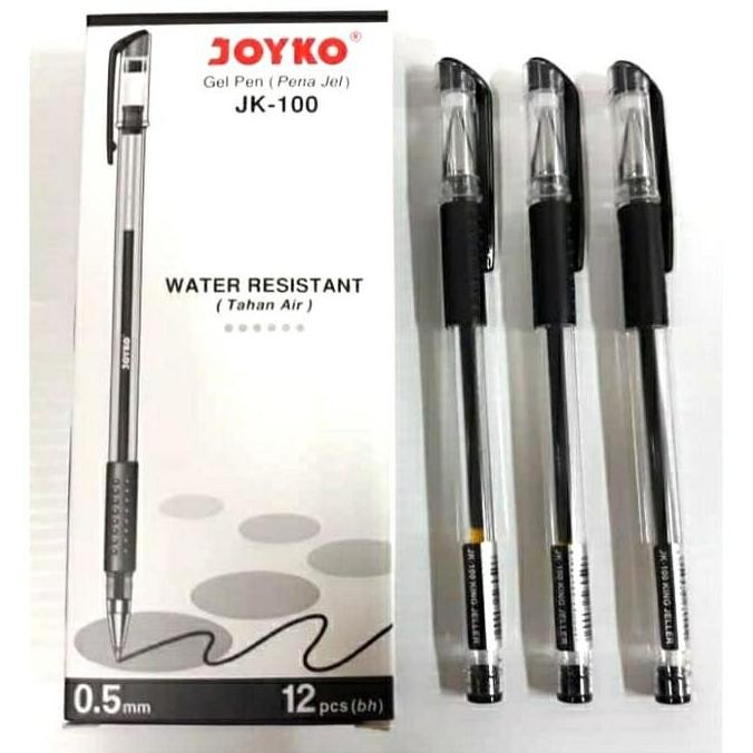 

Gel Pen/Pulpen Joyko Jk-100 Hitam 1Box