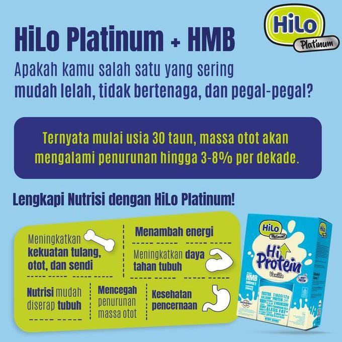 

Murah Twin Pack - Hilo Platinum + Hmb 8 Sachet - Susu Tinggi Protein