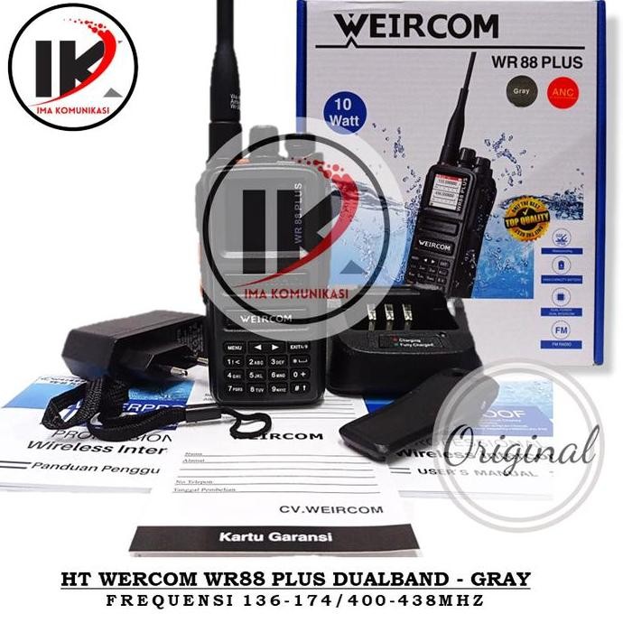 Murah Ht Weircom Wr88 Plus 2Band 10Watt-Warna Bervarian