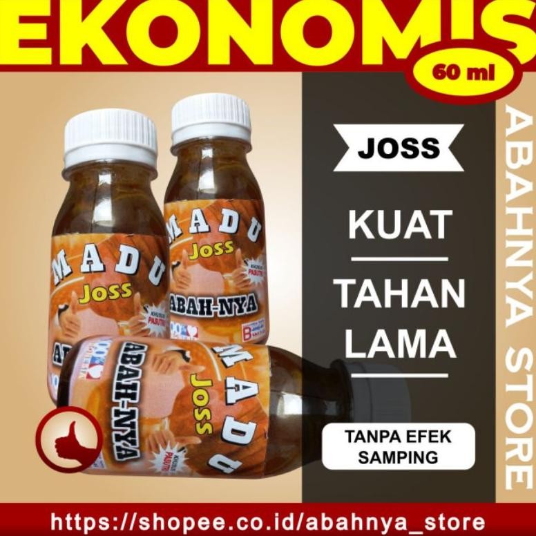 MADU STAMINA PRIA DEWASA KUAT TAHAN LAMA JOSS ABAHNYA 60 ml HERBAL ORI TERBUKTI TANPA EFEK SAMPING