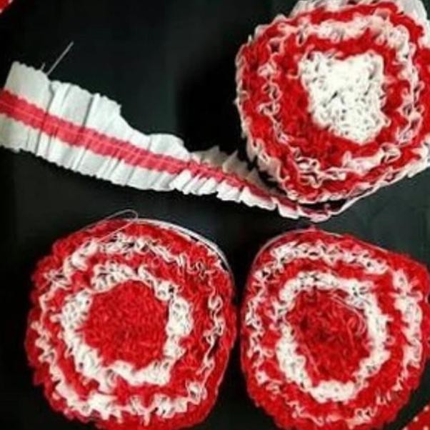 

(Allthebest) Kertas Krep Kerut Merah Putih HUT RI / Dekorasi 17 Agustus / Sepeda