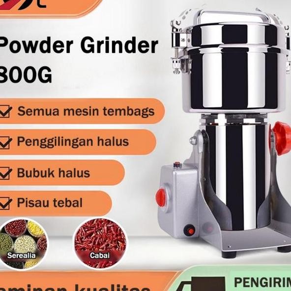 800G Mesin Penepung Listrik Powder Grinder Serbaguna Miller Mesin Penepung Bumbu Rempah Tepung