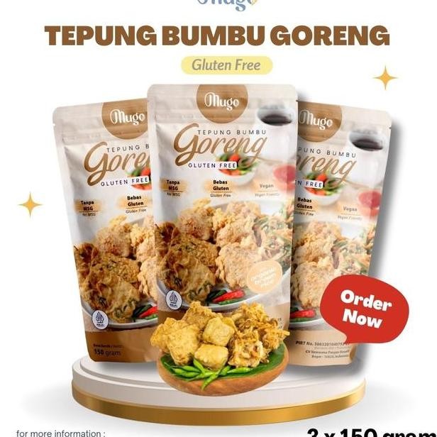 

Mugo Tepung Bumbu Goreng Gluten Free Non Msg 3Pcs X 150Gram