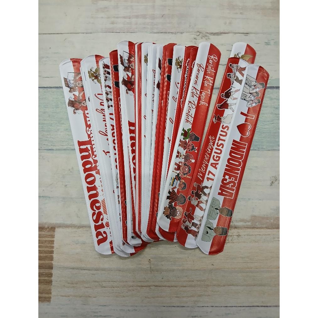 

Azq-16 Grosir 50 Pcs Mainan Anak Gelang Penggaris Motif Merah Putih/Kemerdekaan *Acc I Love Indonesia*