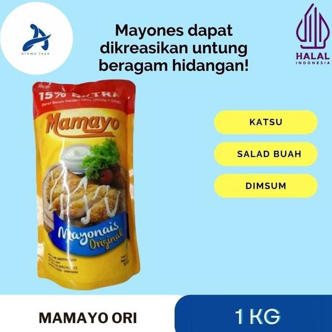 

Tersedia Mamayo Mayonnaise Original 1kg - Saus Mayo Rasa Original