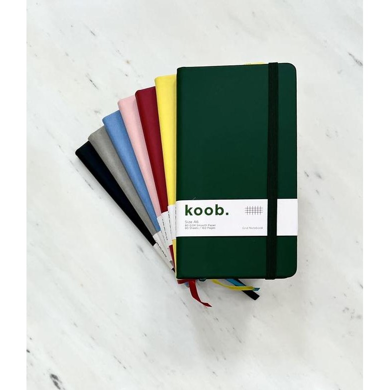 

Tersedia Koob Hardcover Notebook A6+ Kotak Grid Jurnal Diary