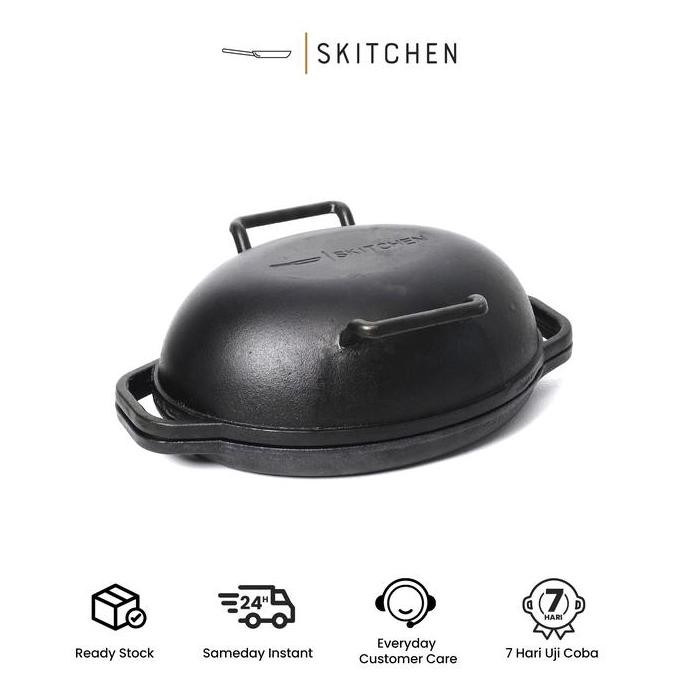 TERLARIS - SKITCHEN Cast Iron Brisbane Bread Pan MAX Alat Panggangan Loyang Roti Sourdough Premium