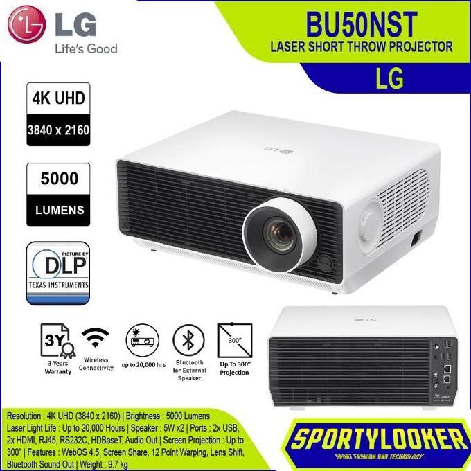 BEBAS ONGKIR - LG BU50NST ProBeam Laser Projector | 4K UHD | 5000 Lumens