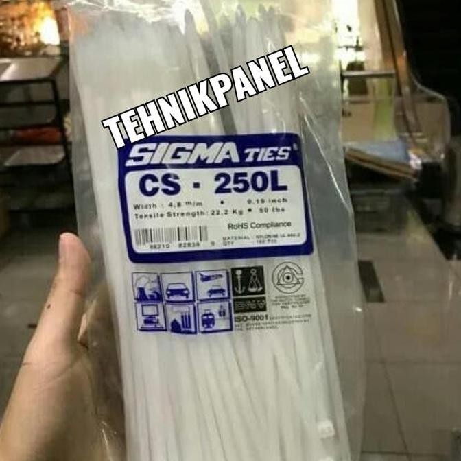 

Diskon! Cable Ties SIGMA CS-250L 25cm x 4.8mm - Ties Nylon Standar Serbaguna