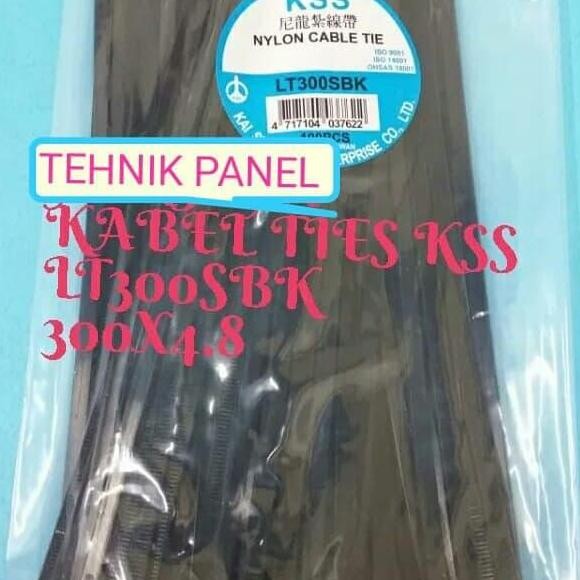

Diskon! Kabel Ties KSS LT300SBK 300mm x 4.8mm Hitam Cable Tie Tahan Panas Isi 100pcs