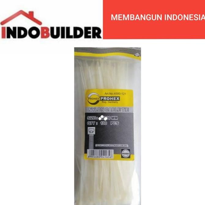 

Diskon! PROHEX Cable Ties Putih 5x300mm | Kabel Tis Nylon Isi 100pcs