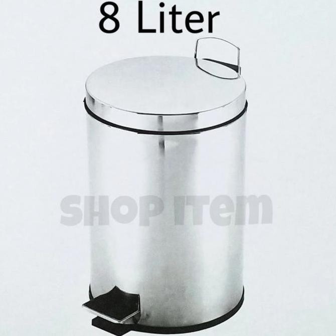 TERMURAH - Tempat Tong Sampah Injak 8 Liter Stainless Bin 8L