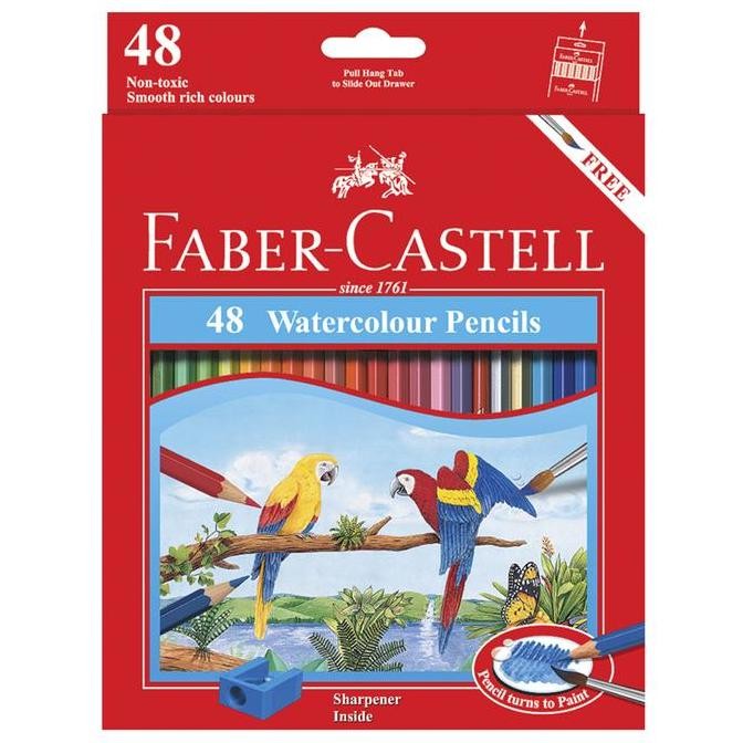 

TERMURAH - FABER CASTELL 48 WATER COLOUR PENCIL PENSIL WARNA WATER COLOUR