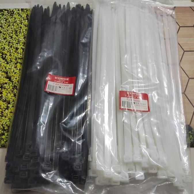 

Diskon! Cable Ties CV-300S VORGE 30cm x 7.6mm Kabel Ties Lebar Tahan Tarik 100pcs