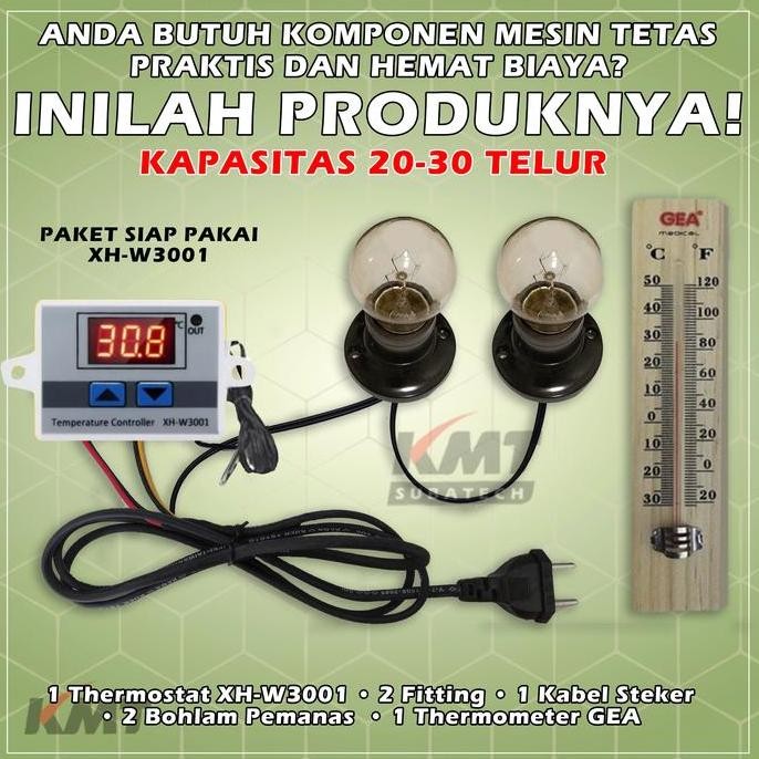 TERBARU PAKET LENGKAP THERMOSTAT TERMOSTAT & THERMOMETER MESIN TETAS TELUR