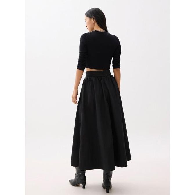 LOVE BONITO - ROK WANITA - ZOE FLARE MAXI SKIRT - IVORY, XL ORIGINAL DAN TERPERCAYA