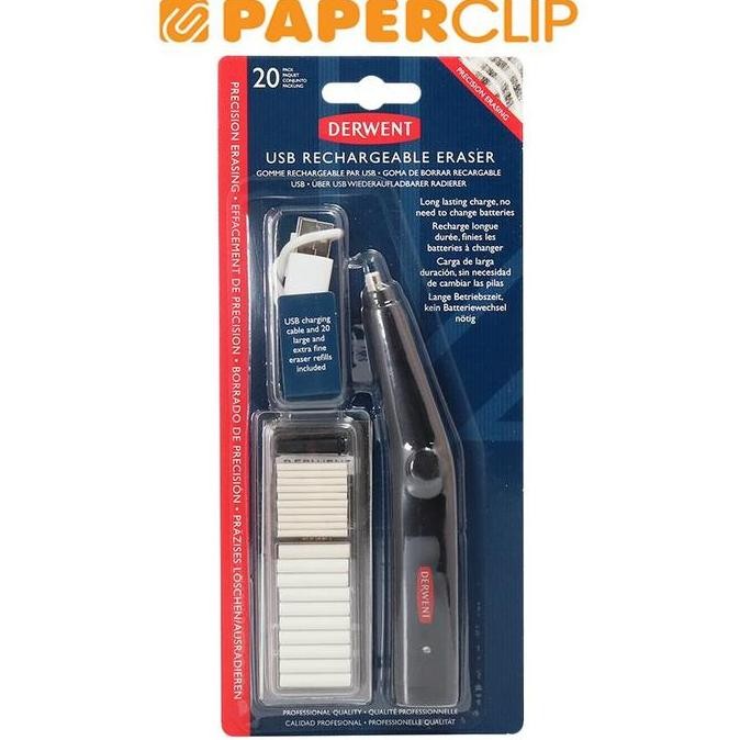 

NEW ERASER / PENGHAPUS DERWENT USB RECHARGER + REFILL 20R 2305810DW