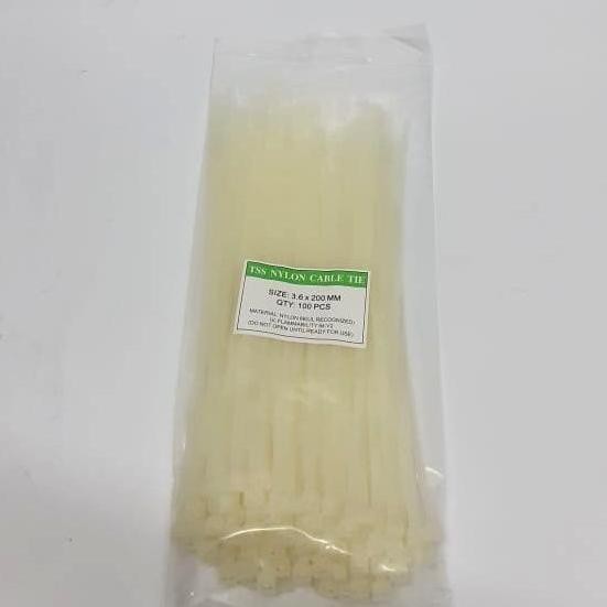 

Diskon! Kabel Ties 20cm x 3.6mm Hitam Putih - Cable Tie Serbaguna KSS