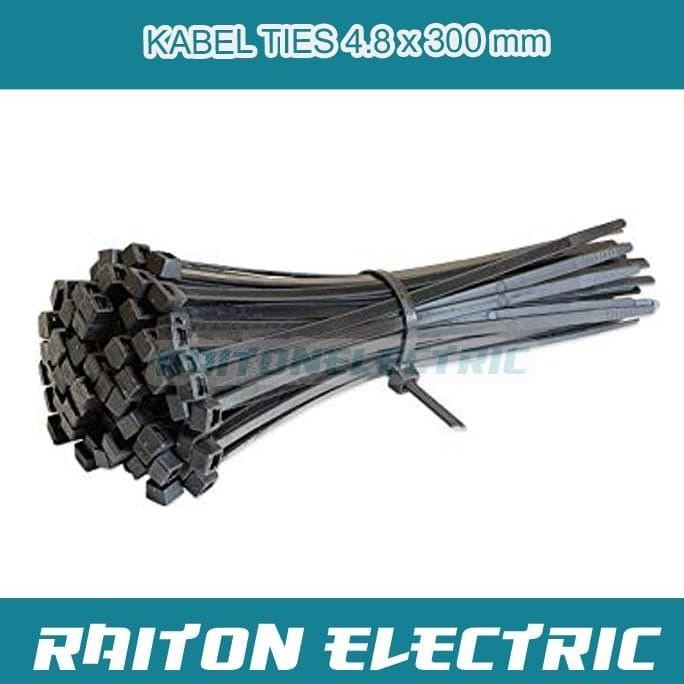 

Diskon! Kabel Ties Robot 4.8 x 300mm Hitam - Cable Tie Serbaguna Nylon Kuat