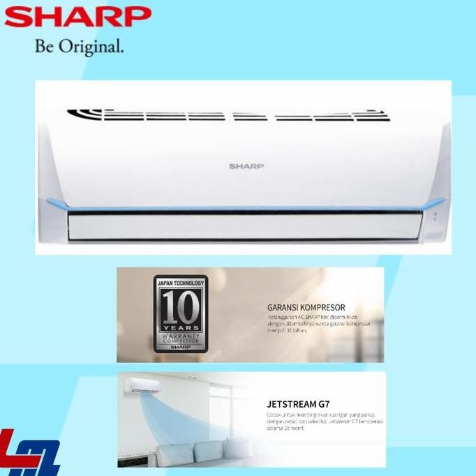 BEBAS ONGKIR - SHARP AC 1.5 PK Standar Thailand R32 AHA12SAY AH A12SAY Seri Baru Jetstream G7 Coanda