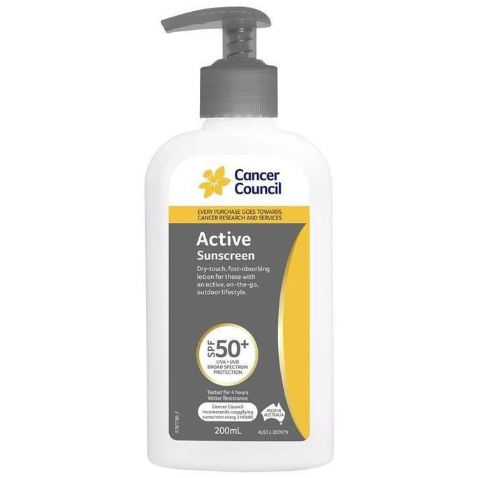 Cancer Council Active Sunscreen Spf 50+ 200Ml