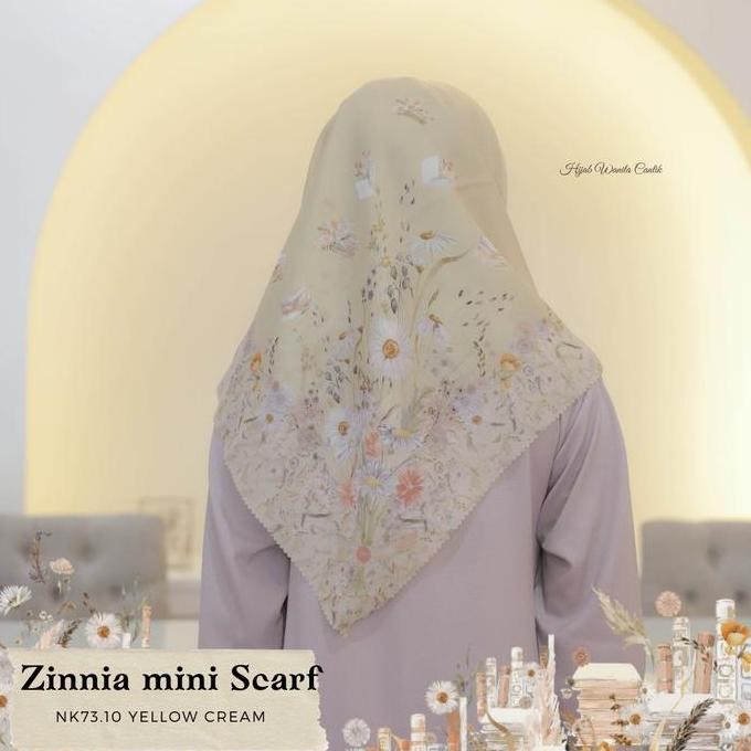 Hijabwanitacantik - Zinnia Mini Scarf Polycotton | Hijab Printing TP