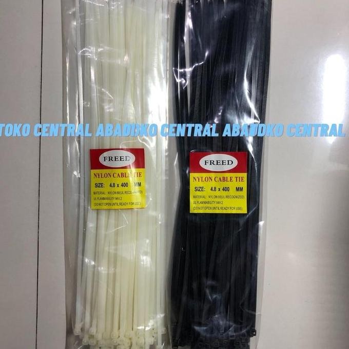 

Diskon! Cable Ties 4.8 x 400mm Putih & Hitam - Tali Pengikat 40cm