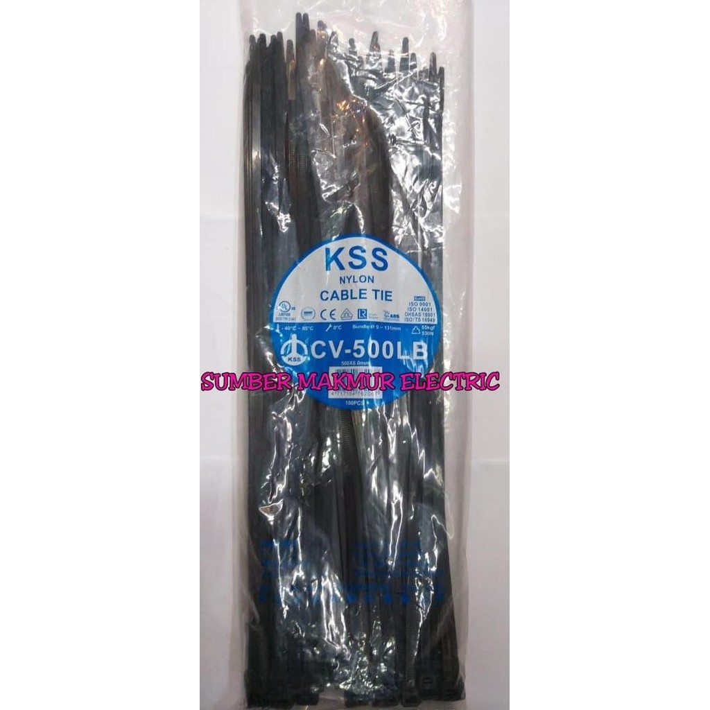 

Diskon! Cable Ties KSS CV-500L 50cm x 4.8mm - Kabel Ties Panjang Isi 100pcs