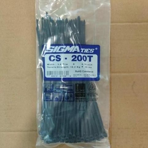 

Diskon! Kabel Ties SIGMA 20cm 200T Hitam - Cable Tie Nylon Ukuran Sedang