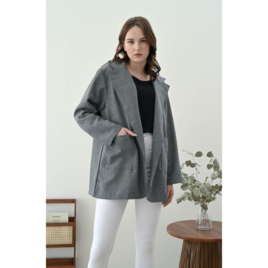 Scarlet formal blazer / cardigan linen wanita IMMI (521 L3) GM