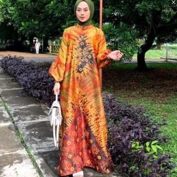 (Allthebest) GAMIS NURA JUMBO SUTRA VELVET DRESS BATIK JUMPUTAN ETNIK HANDMADE