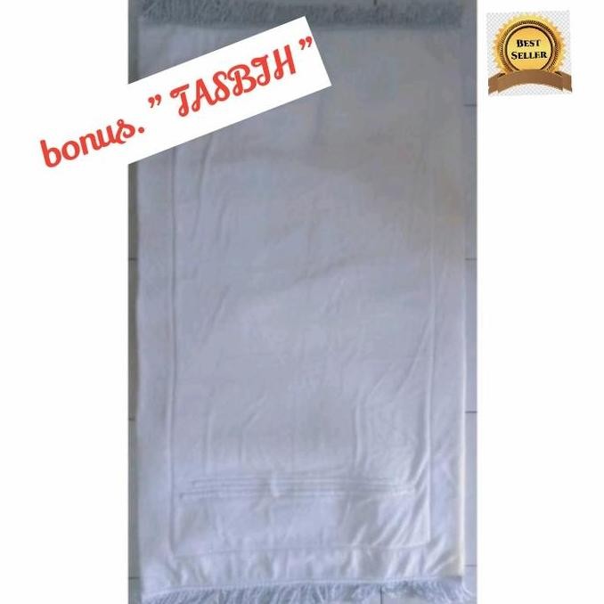 (Allthebest) SAJADAH PUTIH BERSIH POLOS