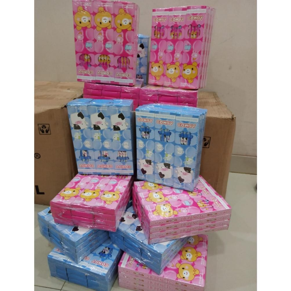 

uj-53 JH85 Paket Pencil 2B Cowry (144 pcs) 12 Lusin Pensil untuk Kado Hadiah Lomba Souvenir Gift Pack Terlaris Termurah