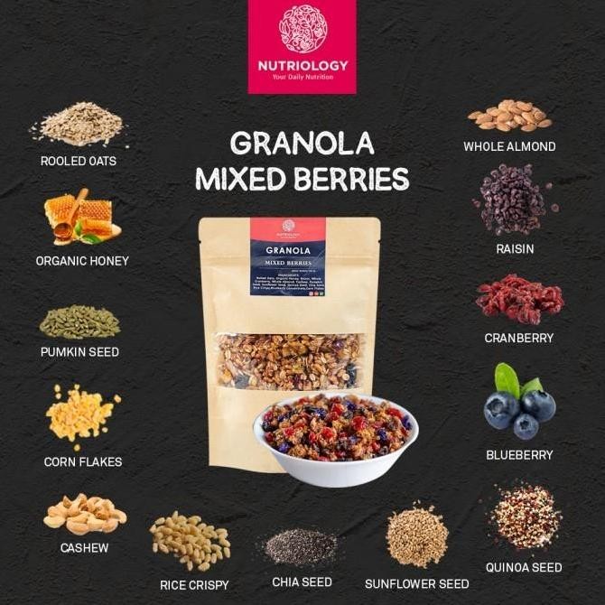 

(Allthebest) Granola real honey 140 gr nutriology sereal makan sehat praktis promo