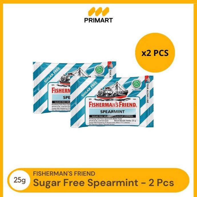 

(Allthebest) Fisherman's Friend Spearmint Permen Mint 25 gr - 2 Pcs
