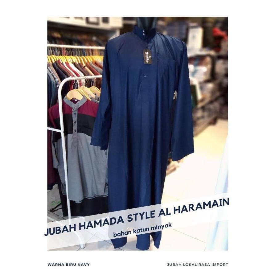 (Allthebest) JUBAH GAMIS HAMADA STYLE AL HARAMAIN KATUN MINYAK LOKAL RASA IMPOR