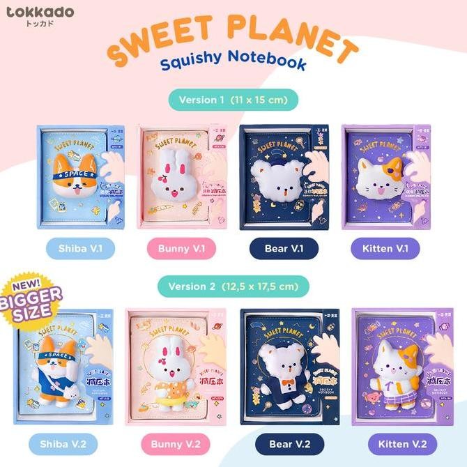 

TOKKADO Sweet Planet Squishy Notebook Buku Catatan Diary Agenda Lucu BS