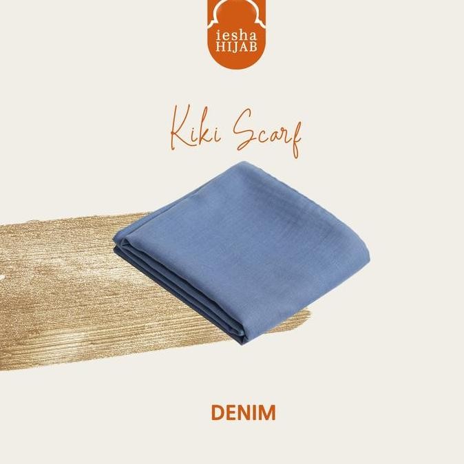 (Allthebest) HIJAB SEGI EMPAT BIRU DENIM KATUN JILBAB SEGI EMPAT ADEM HALUS